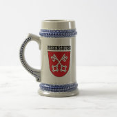 Wappen von Regensburg, Deutschland Beer Stein Bierglas (Links)