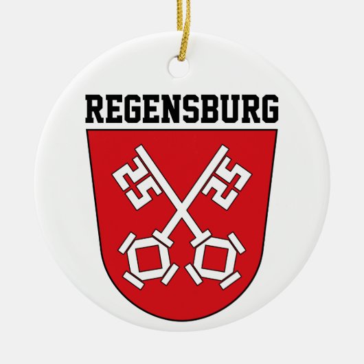 Wappen von Regensburg, Deutschland Keramik Ornament (Vorne)