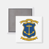 Wappen von Rhode Island Magnet (Vorderseite/Rückseite)