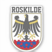 Wappen von Roskilde, Dänemark Aufkleber (Vorderseite)
