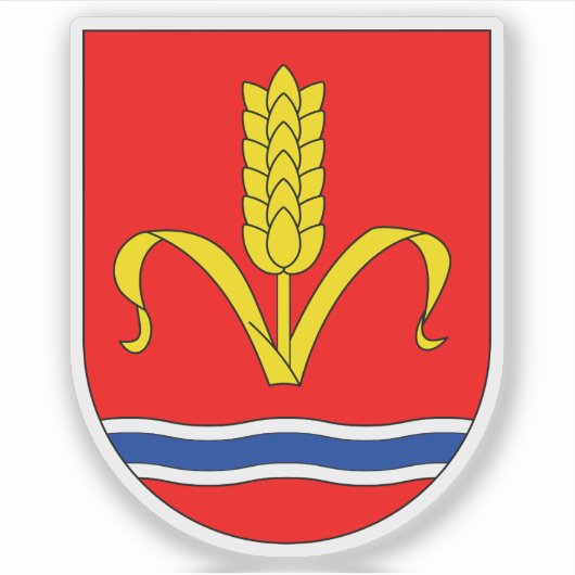Wappen von Ruggell, Liechtenstein Aufkleber (Vorderseite)