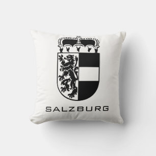 Wappen von Salzburg Monochrome Fine Art Kissen