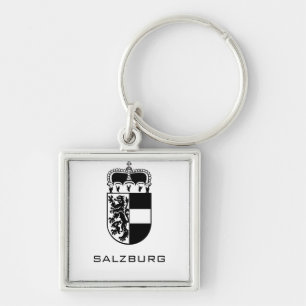 Wappen von Salzburg Monochrome Fine Art Schlüsselanhänger