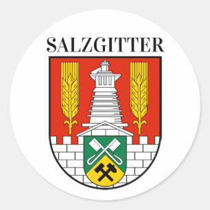 Wappen von Salzgitter, Deutschland Runder Aufkleber
