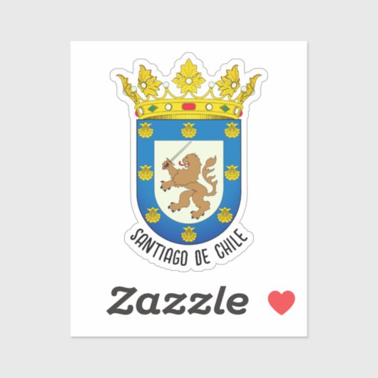 Wappen von Santiago de Chile Aufkleber (Blatt)