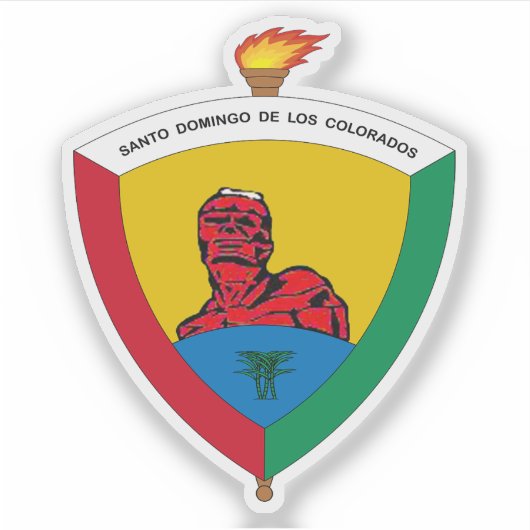 Wappen von Santo Domingo, Ecuador Aufkleber (Vorderseite)