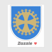 Wappen von Sastamala (Karkku), Finnland Aufkleber (Blatt)