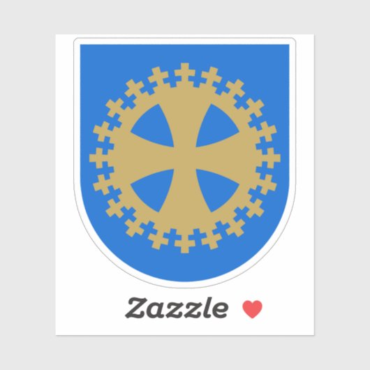 Wappen von Sastamala (Karkku), Finnland Aufkleber (Blatt)