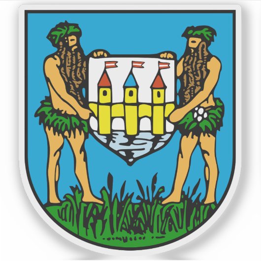 Wappen von Schwechat, Österreich Aufkleber (Vorderseite)