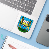 Wappen von Schwechat, Österreich Aufkleber (Laptop mit iPhone)