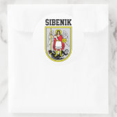 Wappen von Šibenik - Kroatien Runder Aufkleber (Tasche)