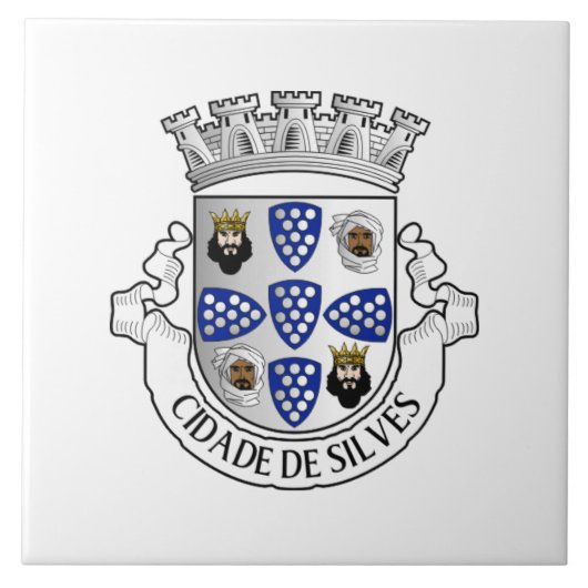 Wappen von Silves, Portugal Fliese (Vorderseite)