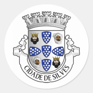 Wappen von Silves, Portugal Runder Aufkleber