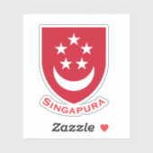 Wappen von Singapur Aufkleber (Blatt)