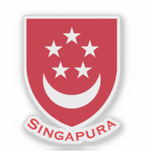 Wappen von Singapur Aufkleber