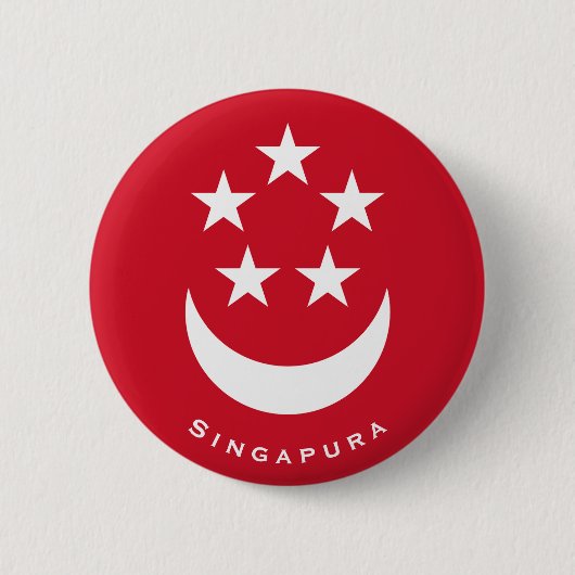Wappen von Singapur mit Zusatz eines Namens Button (Vorderseite)