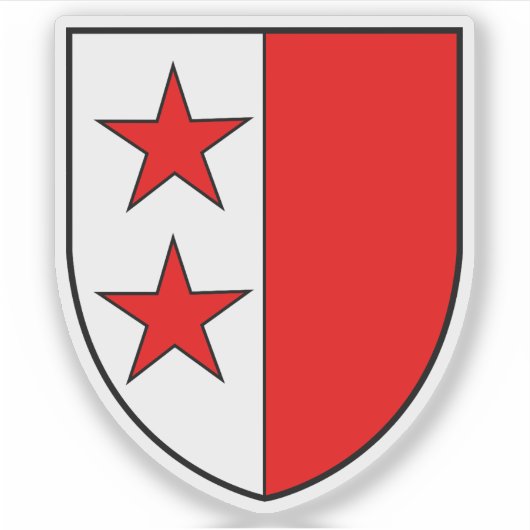 Wappen von Sion, Schweiz Aufkleber (Vorderseite)