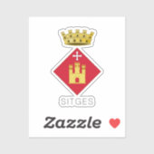 Wappen von Sitges, Katalonien (ESP) Aufkleber (Blatt)