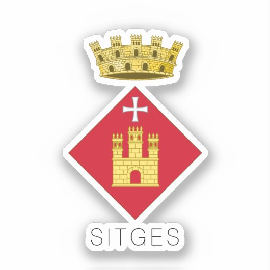 Wappen von Sitges, Katalonien (ESP) Aufkleber (Vorderseite)