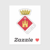 Wappen von Sitges, Katalonien (ESP) Aufkleber (Blatt)