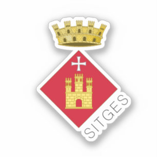 Wappen von Sitges, Katalonien (ESP) Aufkleber