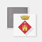 Wappen von Sitges, Katalonien (ESP) Magnet (Vorderseite/Rückseite)