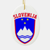 Wappen von SLOWENIEN Keramik Ornament (Hinten)