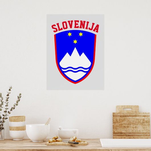 Wappen von SLOWENIEN Poster (Küche)