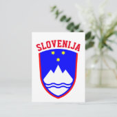 Wappen von SLOWENIEN Postkarte (Stehend Vorderseite)