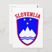 Wappen von SLOWENIEN Postkarte (Vorne/Hinten)