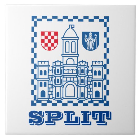 Wappen von Split, Kroatien Fliese (Vorderseite)