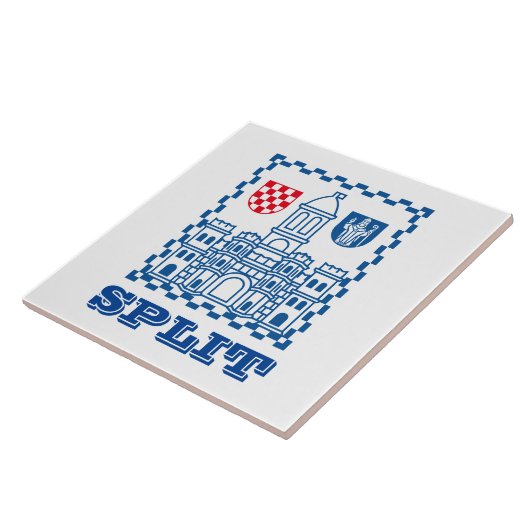 Wappen von Split, Kroatien Fliese (Seite)