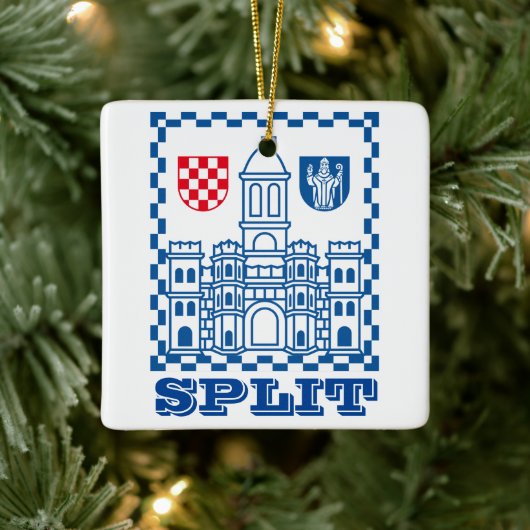 Wappen von Split, Kroatien Keramikornament (Baum)