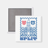 Wappen von Split, Kroatien Magnet (Vorderseite/Rückseite)