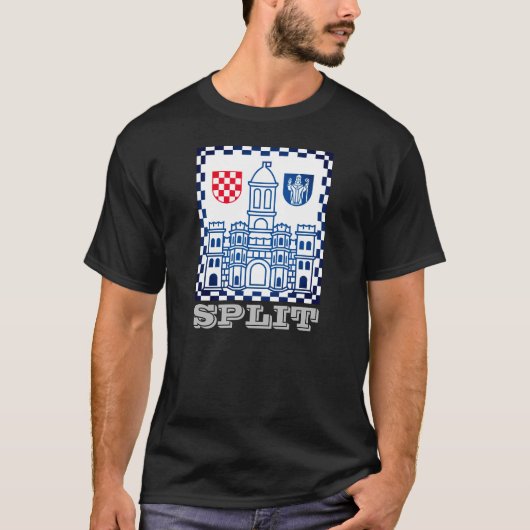 Wappen von Split, T - Shirt Kroatien (Vorderseite)