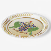 Wappen von St. Lucia Pappteller (Schrägansicht)