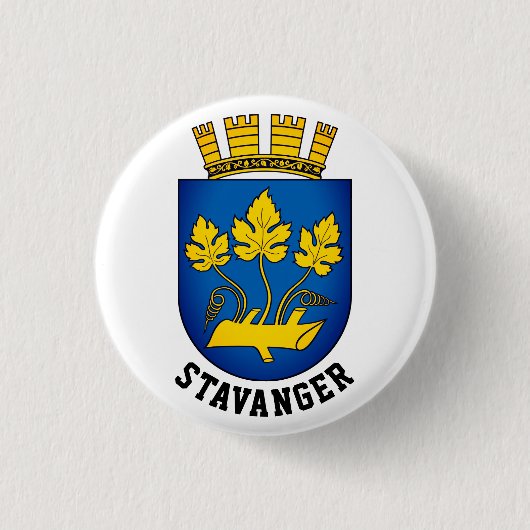Wappen von Stavanger, Norwegen Button (Vorderseite)