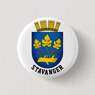 Wappen von Stavanger, Norwegen Button