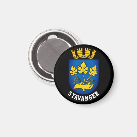 Wappen von Stavanger, Norwegen Magnet (Vorderseite/Rückseite)