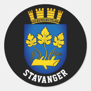 Wappen von Stavanger, Norwegen Runder Aufkleber