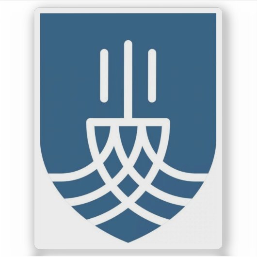 Wappen von Suðurnesjabær, Island Aufkleber (Vorderseite)