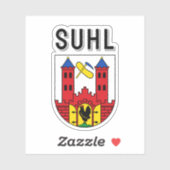 Wappen von Suhl, Deutschland Aufkleber (Blatt)