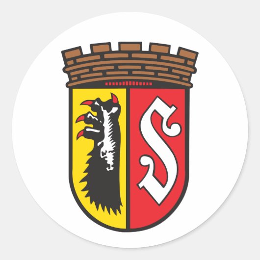 Wappen von Sulingen, Deutschland Runder Aufkleber (Vorderseite)