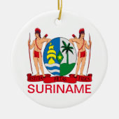 Wappen von Suriname Keramik Ornament (Vorne)