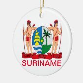 Wappen von Suriname Keramik Ornament (Links)