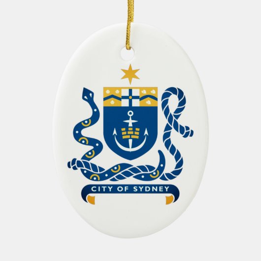 Wappen von Sydney, Australien Keramik Ornament (Vorne)
