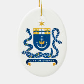 Wappen von Sydney, Australien Keramik Ornament (Hinten)