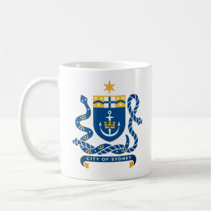 Wappen von Sydney, Australien Tasse des Kaffees