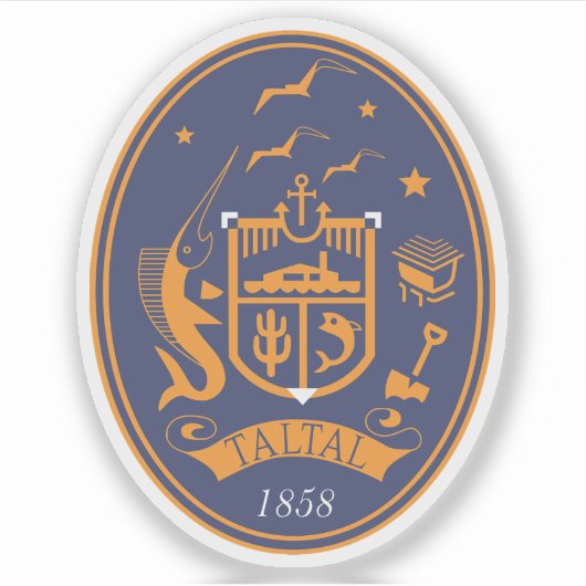 Wappen von Taltal, Chile Aufkleber (Vorderseite)