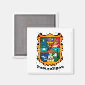 Wappen von Tamaulipas (Staat), Mexiko Magnet (Vorderseite/Rückseite)